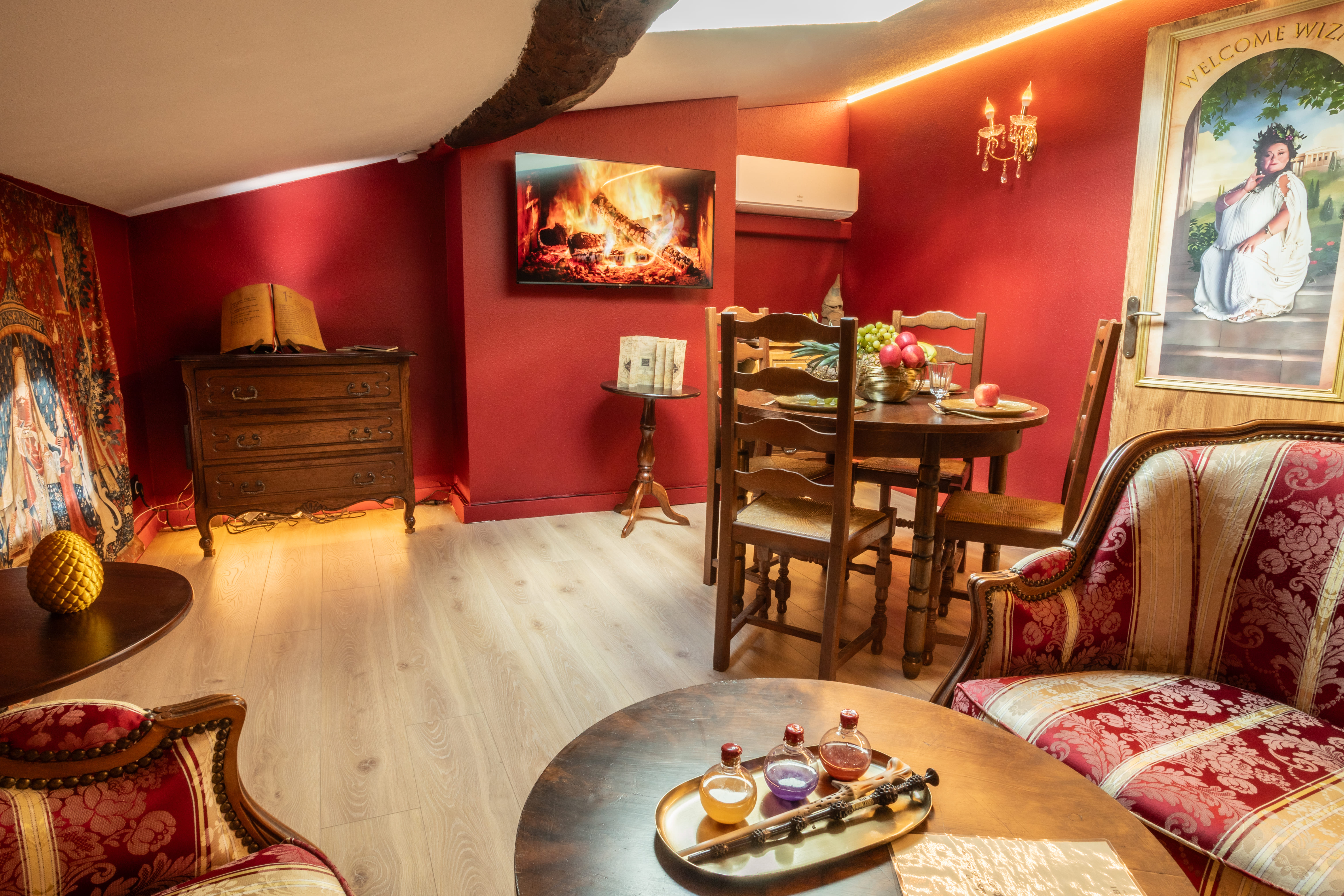 Chambre des Sortilèges — appartement thème Harry Potter à Albi, salon